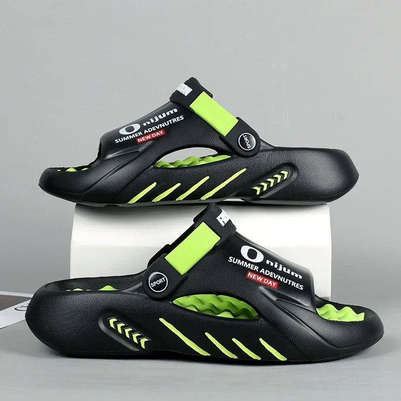 Slippers for Men Sandals 2024 Trending Mens Sandals Genuine Leather Men's Summer Shoes Men Sandel Men's Casual Sandal Slipers