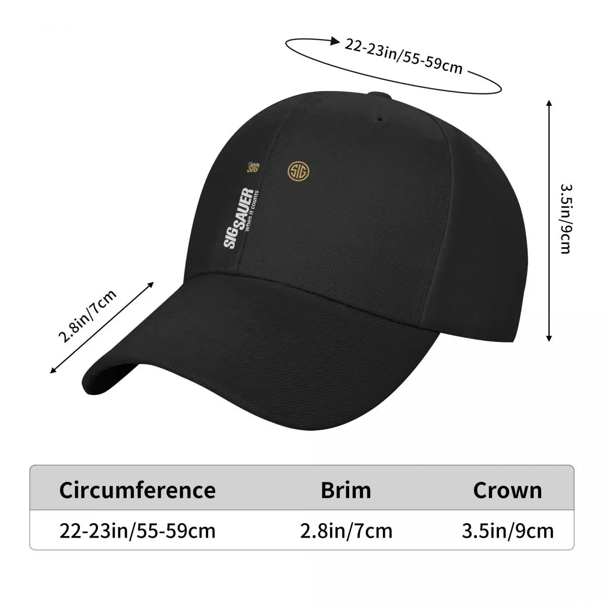 Sig Team Sauer When Counting Men Cap Hats For Men Men's Baseball Cap Baseball Cap Peaked Cap Men's Hat