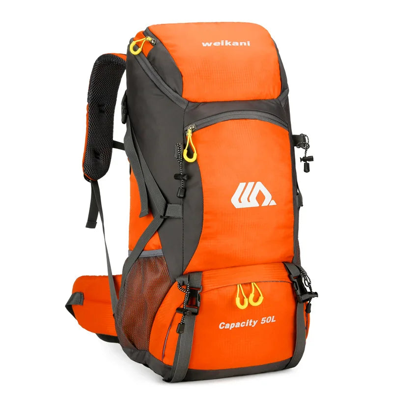 2025 new outdoor sports backpack mountaineering bag large capacity 50L men and women hiking camping bag travel shoulder bag