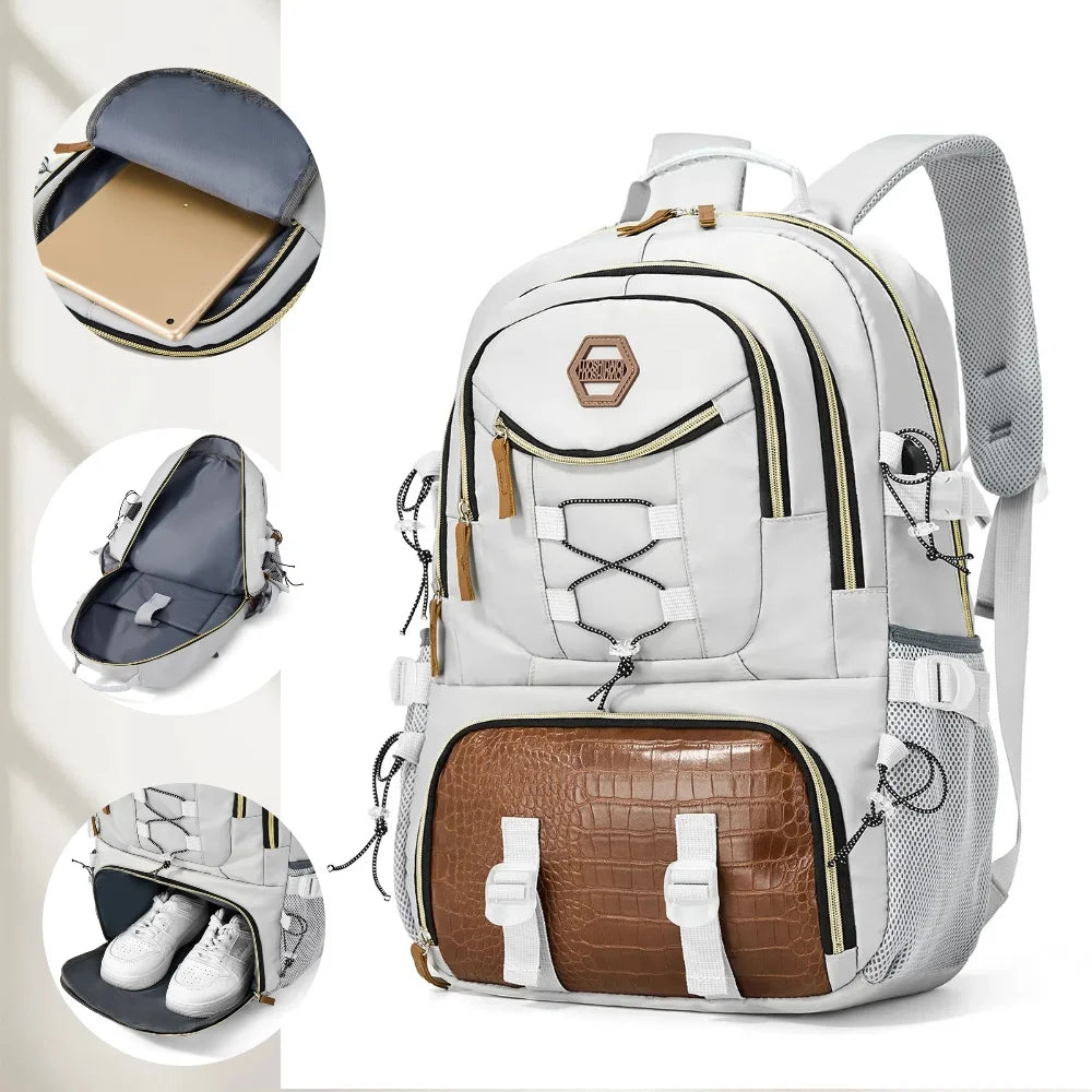 Large Capacity Outdoor Travel Backpack,Men's Hiking Backpack with Shoe Compartment,Spacious Travel Bag ,Sports Camping Backpack