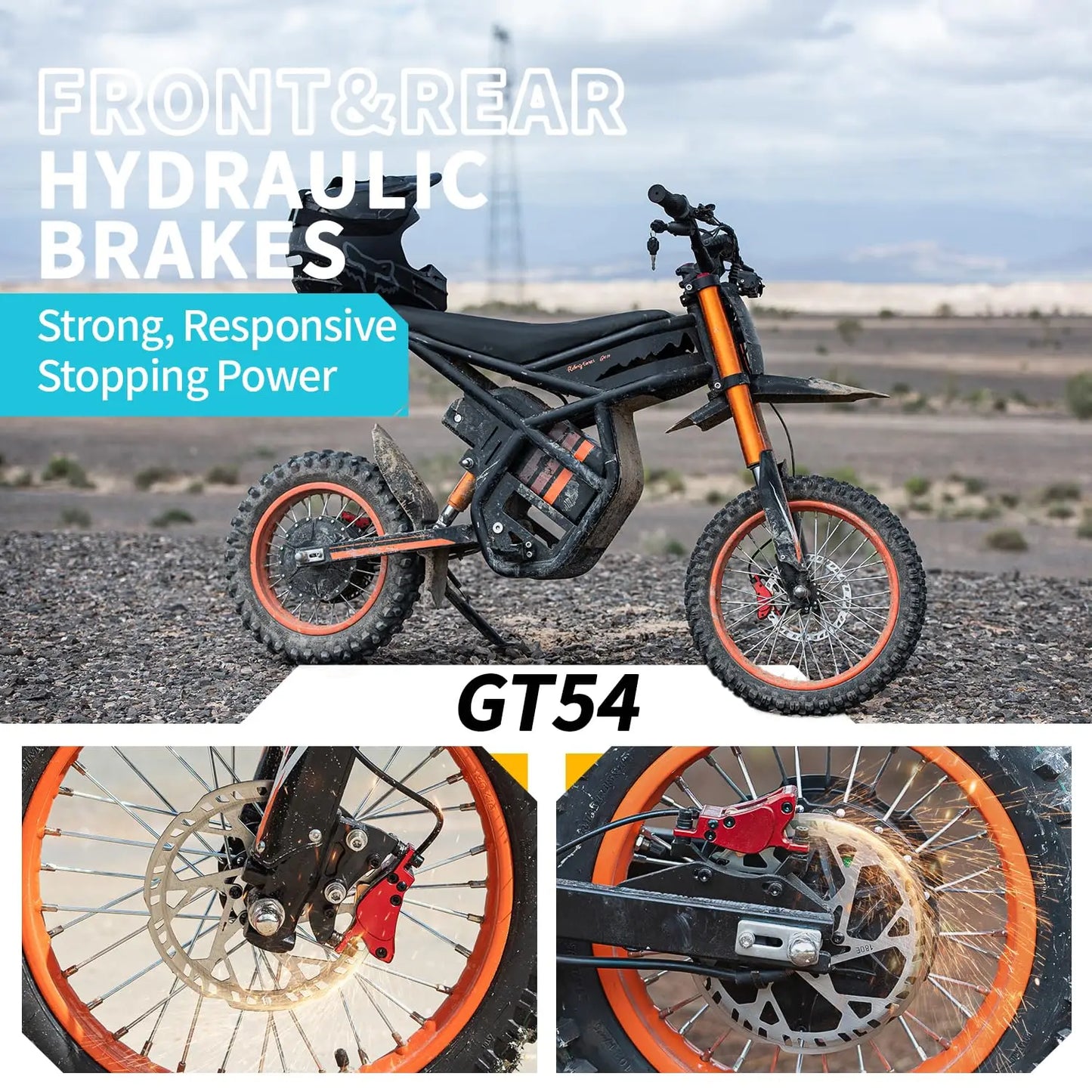 3000W Electric Dirt Bike 50MPH 25in Fat Tire Dual Removable 60V Battery All-Terrain Off-Road Snow Sand Adult Teen Custom