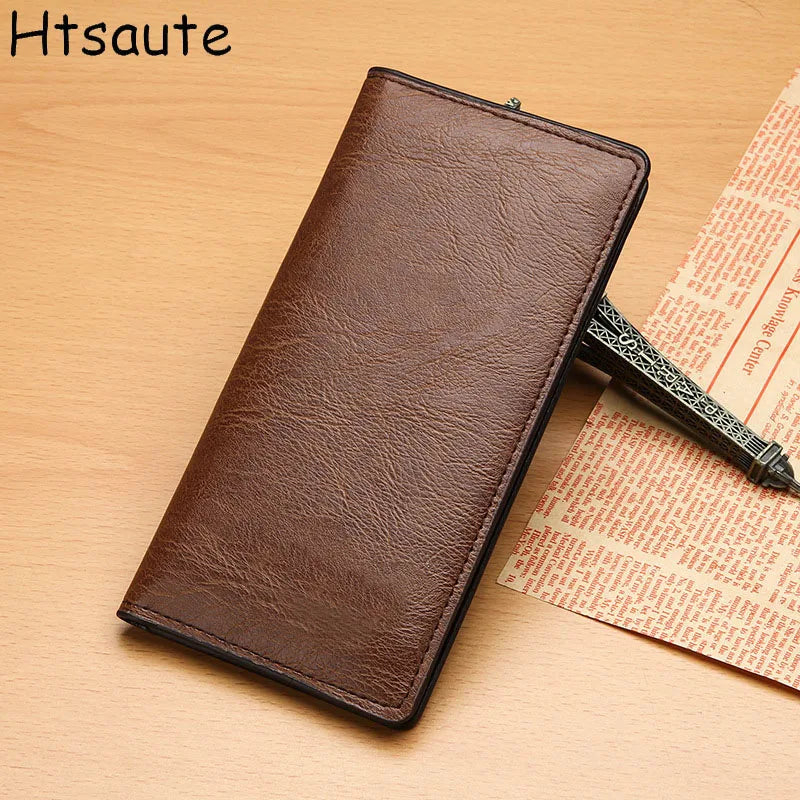 Mens Long Section Wallet Fashion Lightweight Soft PU Leather Mens Horizontal Multifunctional Wallet cartera mujer pURSE