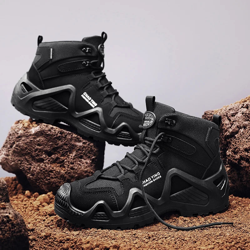 Men's Thick Soled Mountaineering Boots Sneakers Men's New Autumn Non-slip Wear-resistant Dirty Outdoor Work Shoes