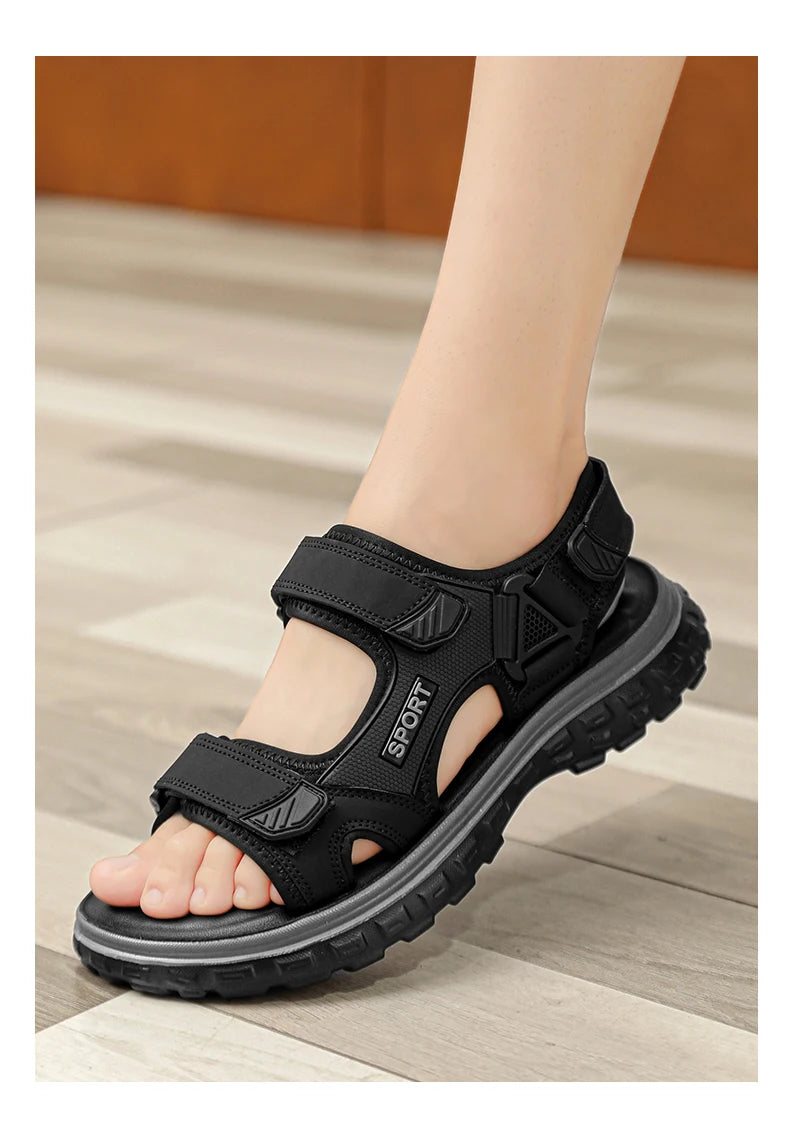 Sandals men summer fashion new style outdoor wear soft sole wear-resistant anti slip anti odor breathable dual-use beach sandals