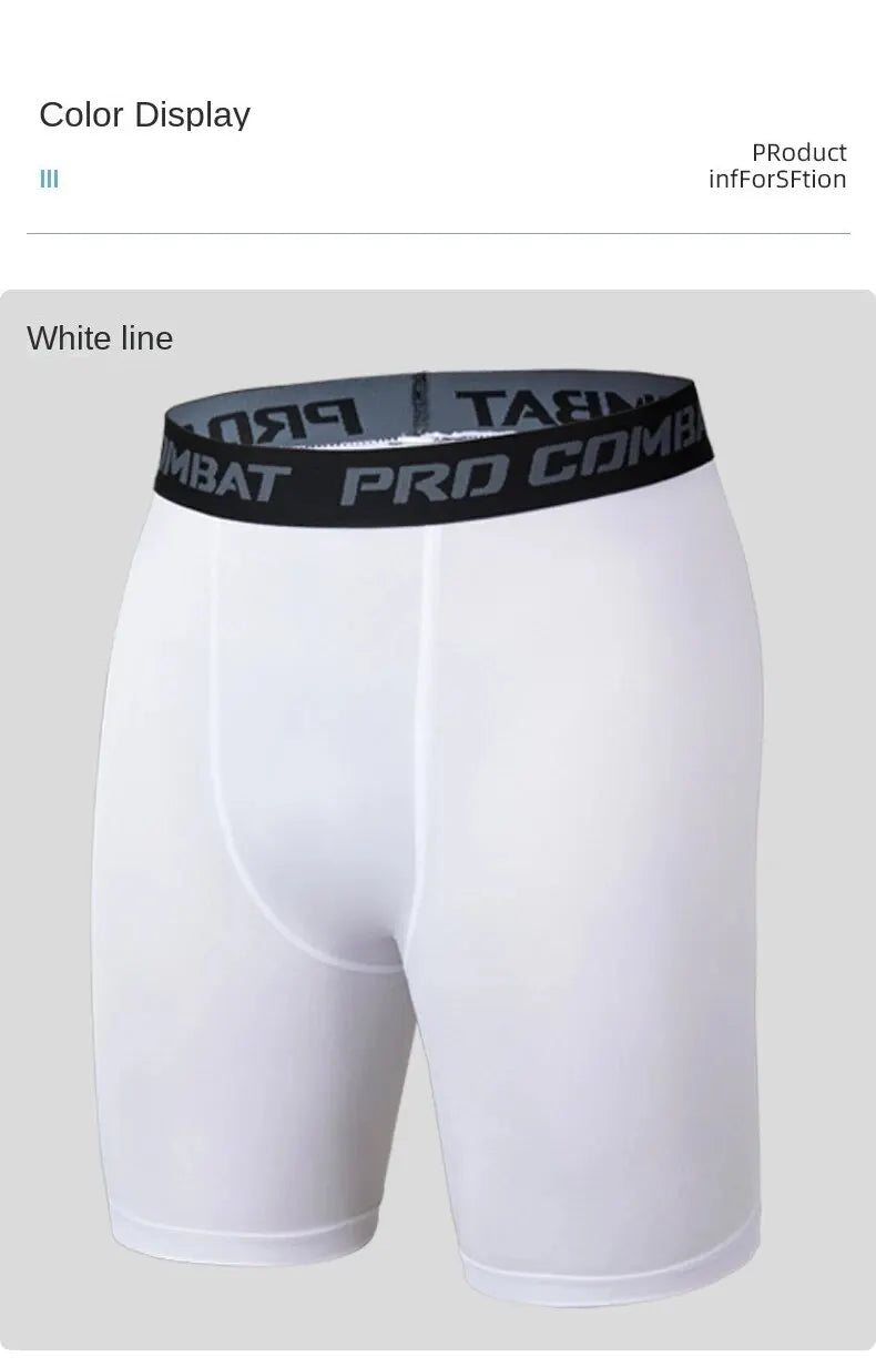 Men's Sports Leggings, Bottoming Shorts, Quick-drying Stretch Fitness, Running, Track and Field, Basketball Training, Compressio