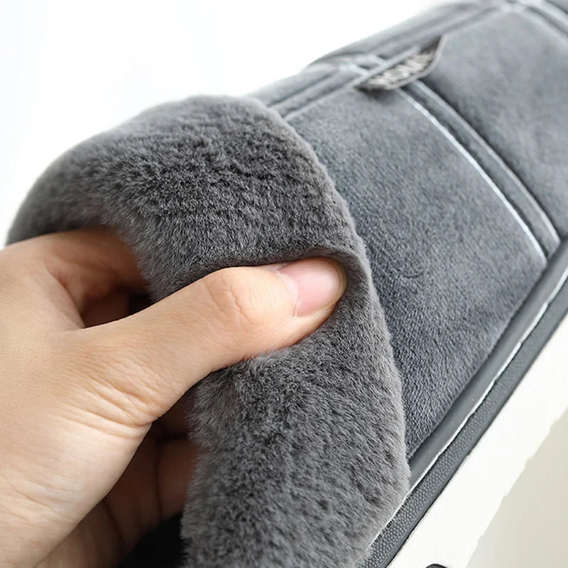 House slippers for men Plaid Warm Soft Comfortable Non Slip Living room Shoes Sturdy Sole Big Size 40-50 Home slippers