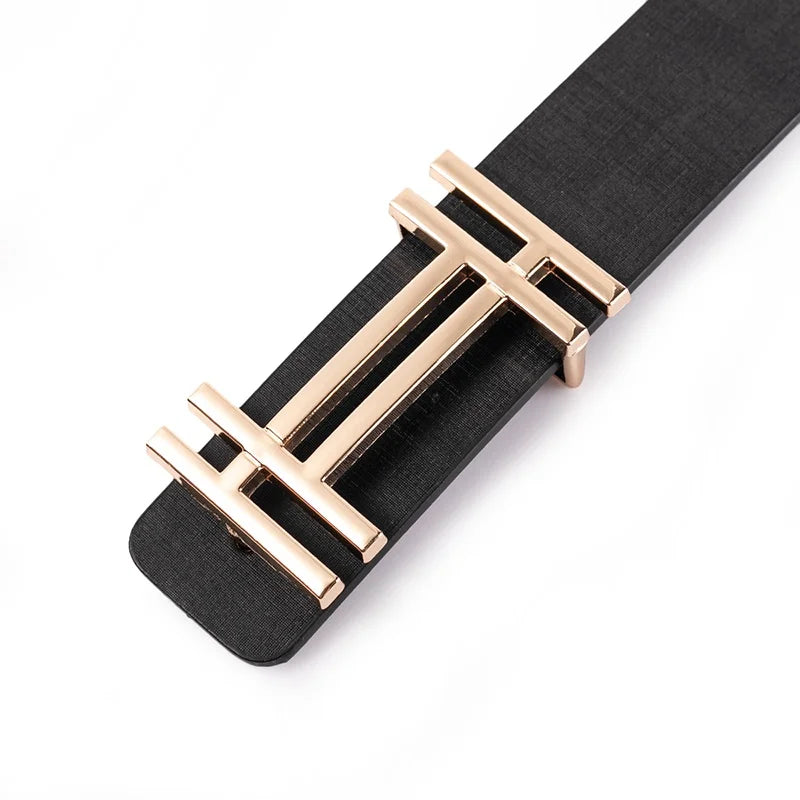 New Fashion Leather Pleasing Wonderful Terrific Belts Dress Belt for Men & Women Brand  Double H Buckle