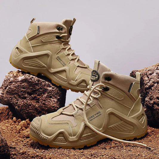 Men's Thick Soled Mountaineering Boots Sneakers Men's New Autumn Non-slip Wear-resistant Dirty Outdoor Work Shoes