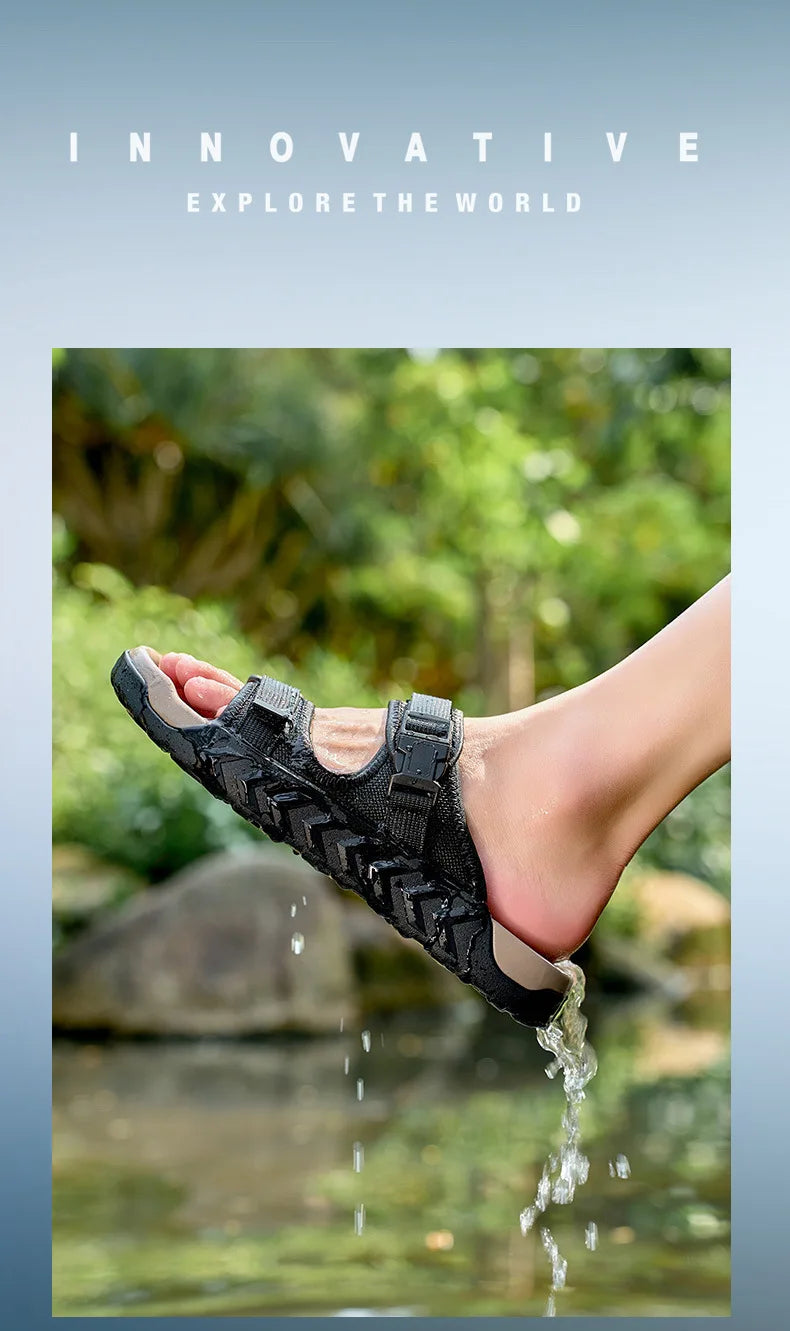 Summer Men Women Casual Sandals Couple Breathable Beach Slipper Outdoor Thick Soled Non Slip Sports Slippers for Men Big Size47