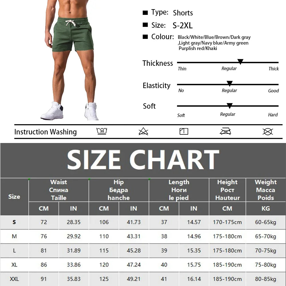 Summer Men's Sport Shorts Gym Jogging Shorts Breathable Beach Comfortable Fitness Basketball Sports Short Pants Male