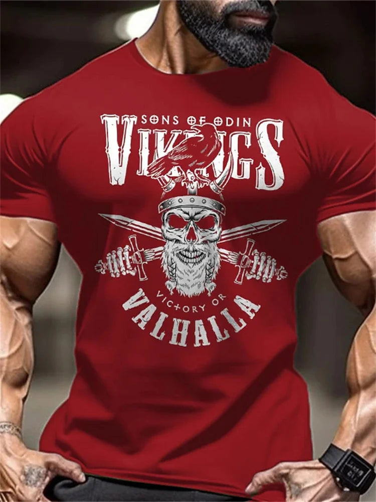 New Men's Fitness T-Shirt Fierce Gym Sports Short-Sleeved Top Quick-Dry Round Neck T-Shirt Fitness Competition Training Clothes