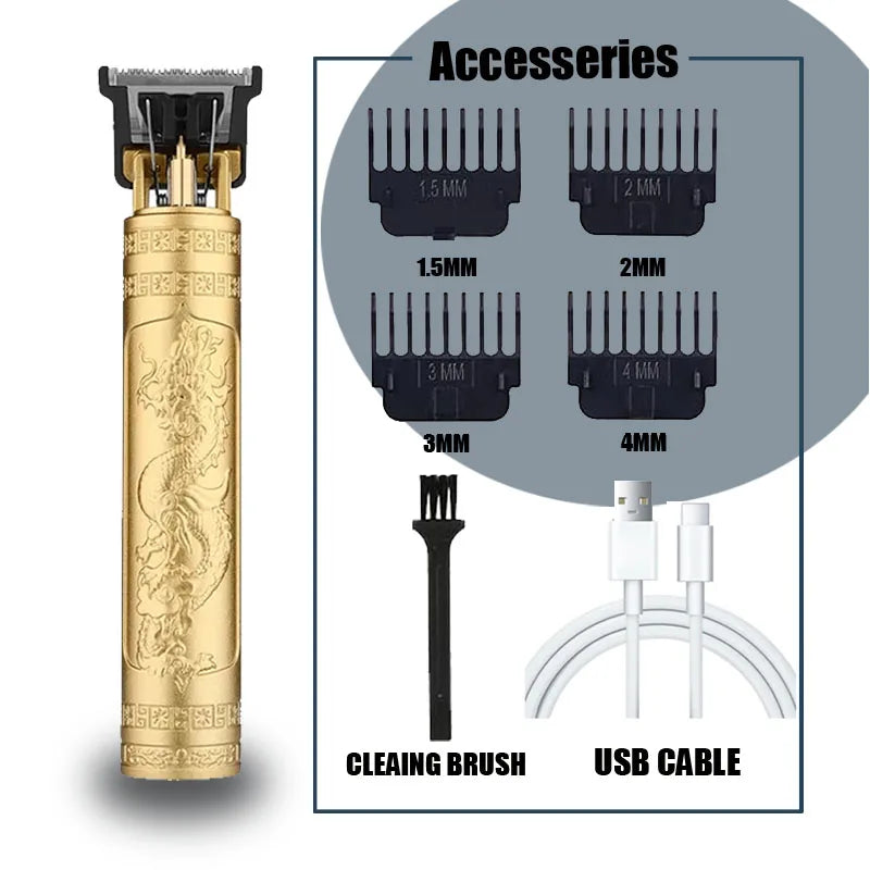 Professional Hair Clippers for Men - Cordless Rechargeable Zero Gapped T-Blade Hair Trimmer Electric Edgers Clippers