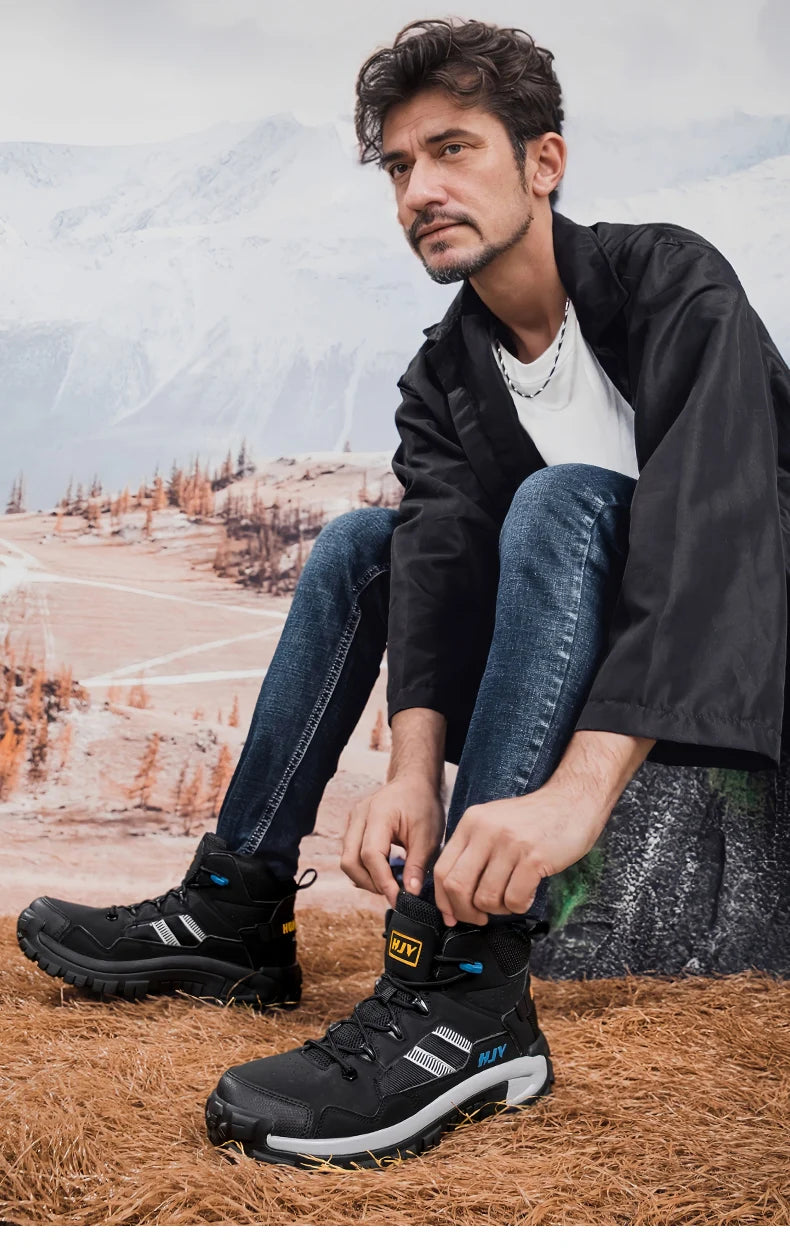 New Men's Boots Fashion Outdoor Boots Breathable Hiking Boots Autumn Shoes Sneakers lightweight Non-slip Men Desert Ankle Boots