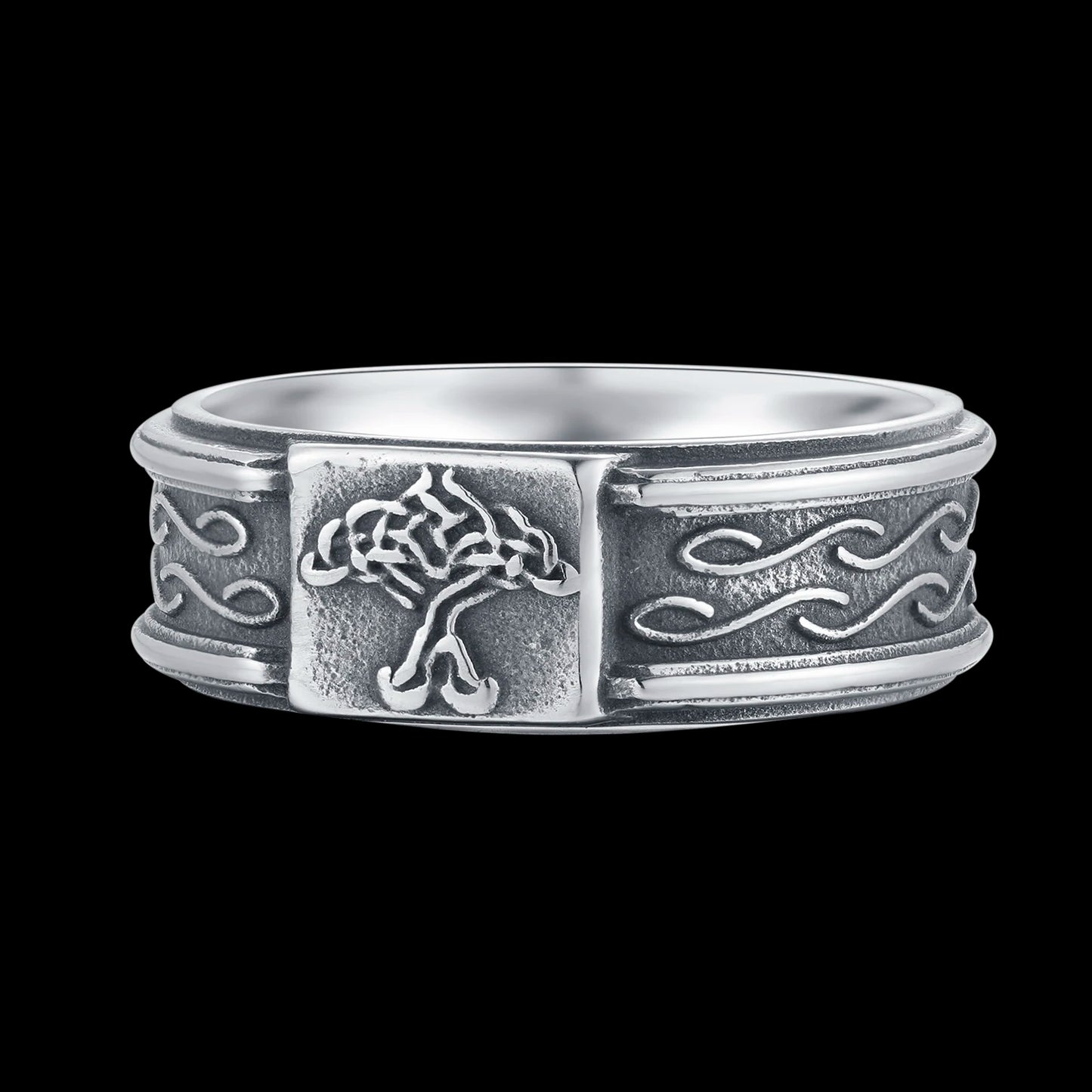 Freeshipping Stainless Steel Odin Norse Anel Amulet Rune Couple Dating Viking Rings For Men Women Words Jewelry Boyfriend Gift