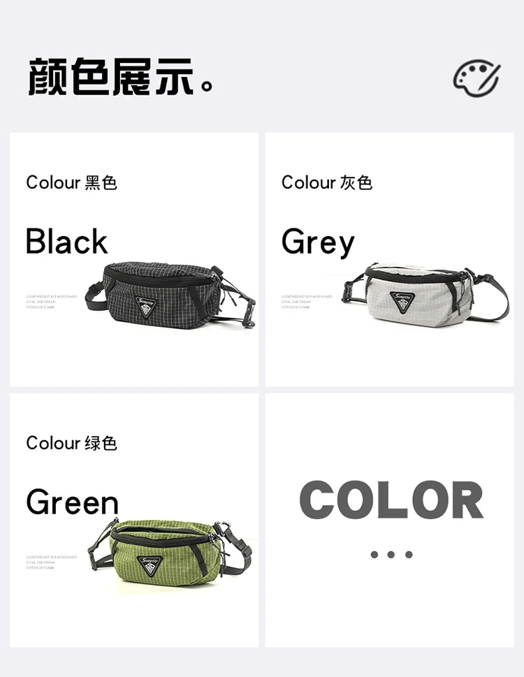 Outdoor hiking backpack - Large capacity, lightweight, expandable chest bag. Suitable for both men and women. Includes hiking eq