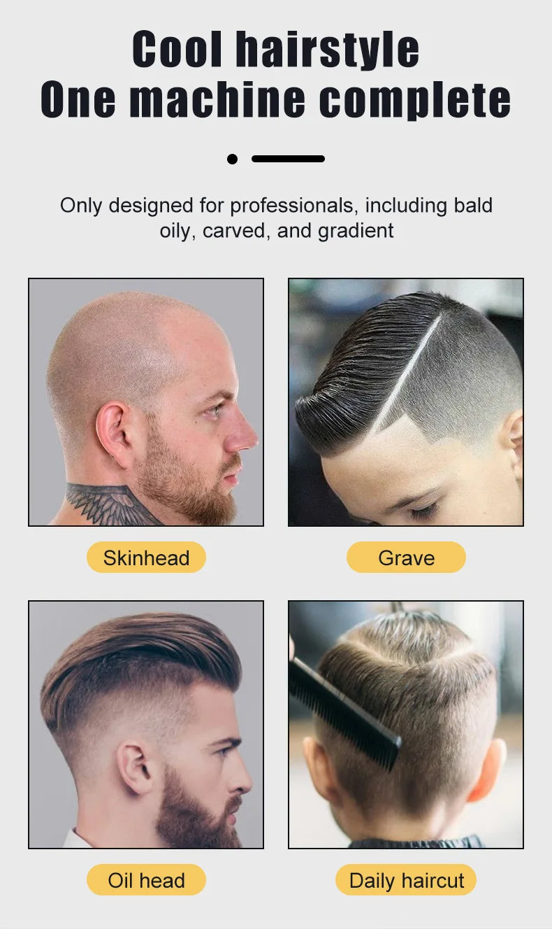 Professional Clippers and Trimmers Set,Beard Trimmer, Barber Clippers, Rechargeable Electric Shaver Hair Clippers for Men