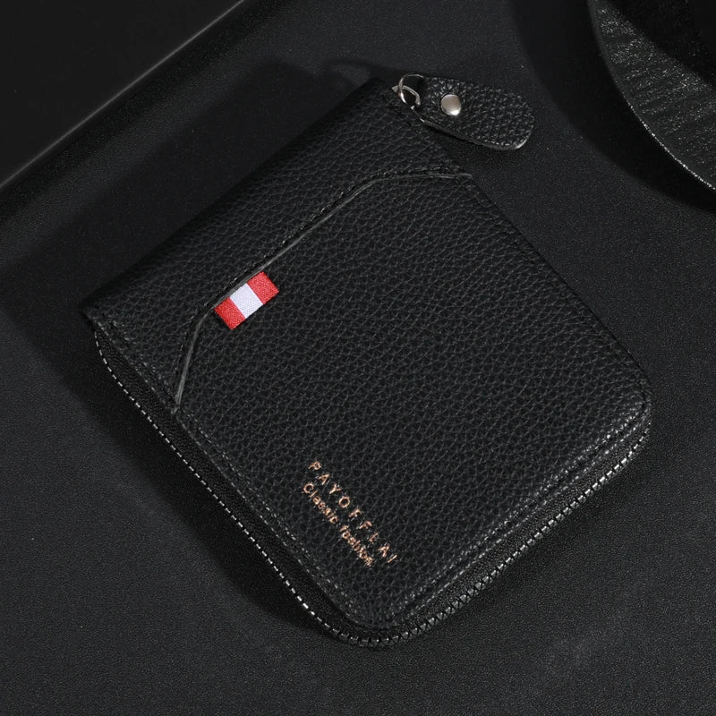 Premium Vintage Leather Wallet for Men - Secure Credit Card Holder & Coin Purse -Commute Essential with Durable PU Leather