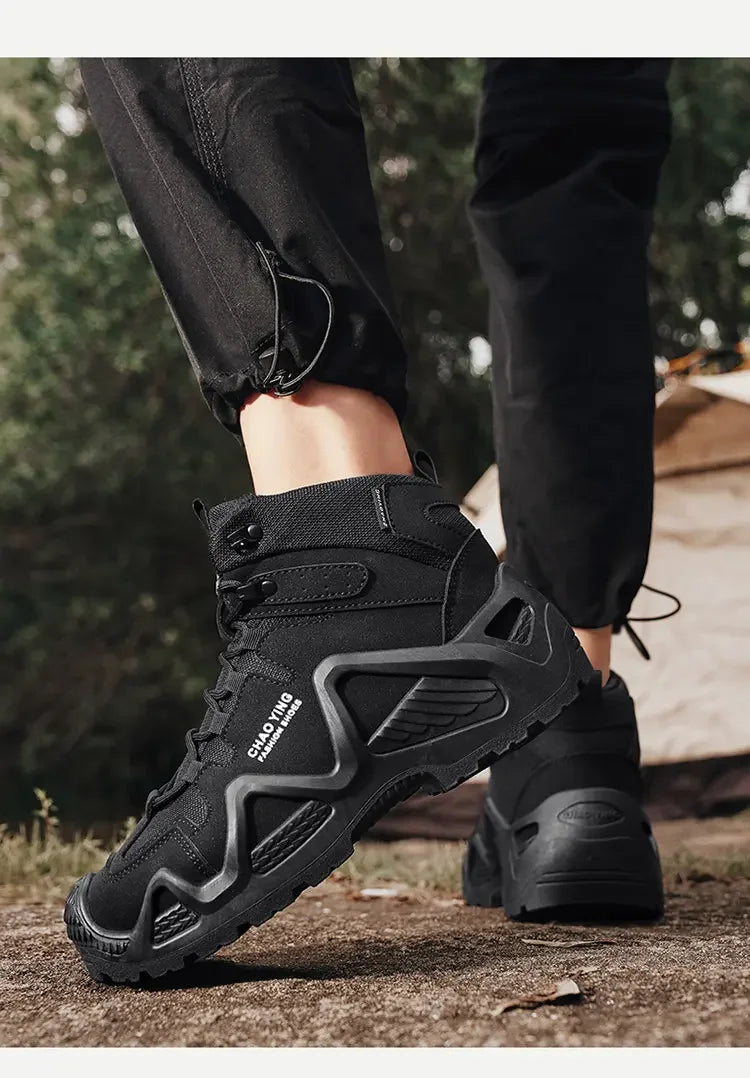 Men's Thick Soled Mountaineering Boots Sneakers Men's New Autumn Non-slip Wear-resistant Dirty Outdoor Work Shoes