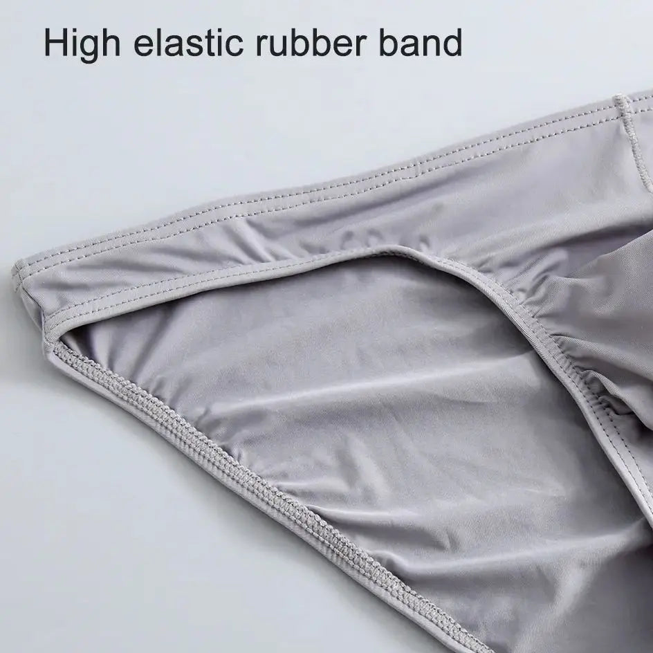 3 Pcs Mens Underwear Briefs Nylon For Men bulge with Pouch hombre slips Red Boys pack lot Breathable and sexy Male Panties