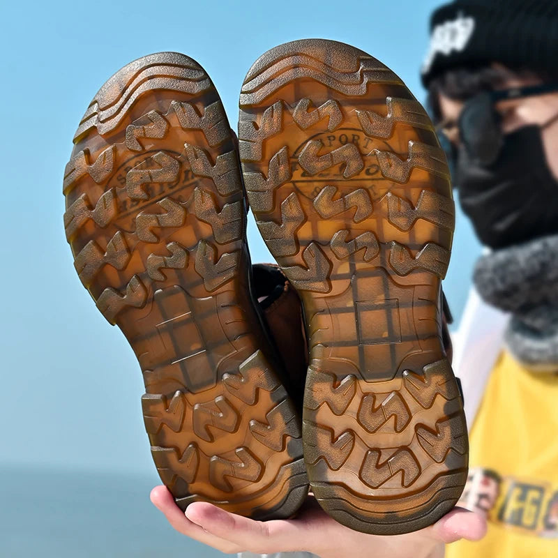 Outdoor Summer Genuine Leather Sandals Men Shoes 2022 Comfortable Sandal Male Sandalias Hiking Chaussure High Quality Shoes Men