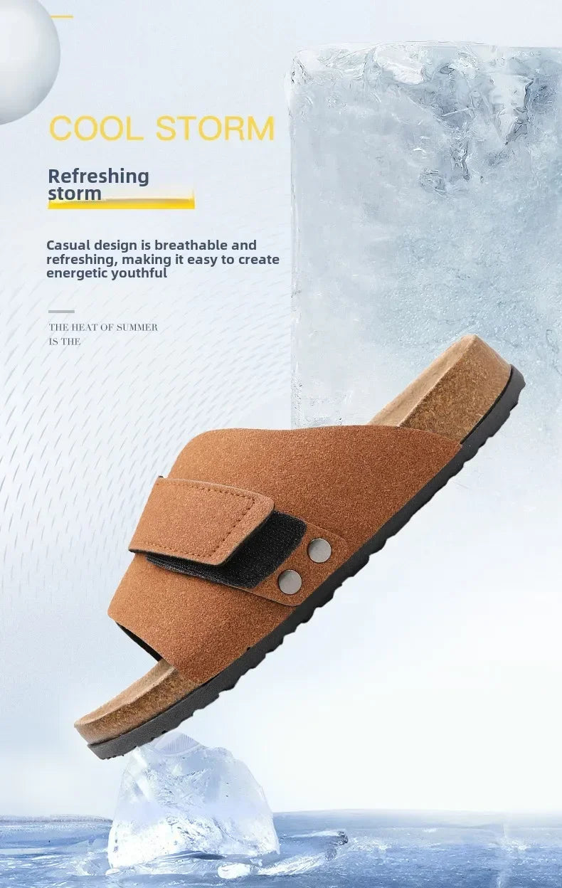 Man's Leather Sandal for Men Beach Sandals Men 2025 Designer Men's Shoes Men's Comfortable Slipper Original Brands Shoes Summer