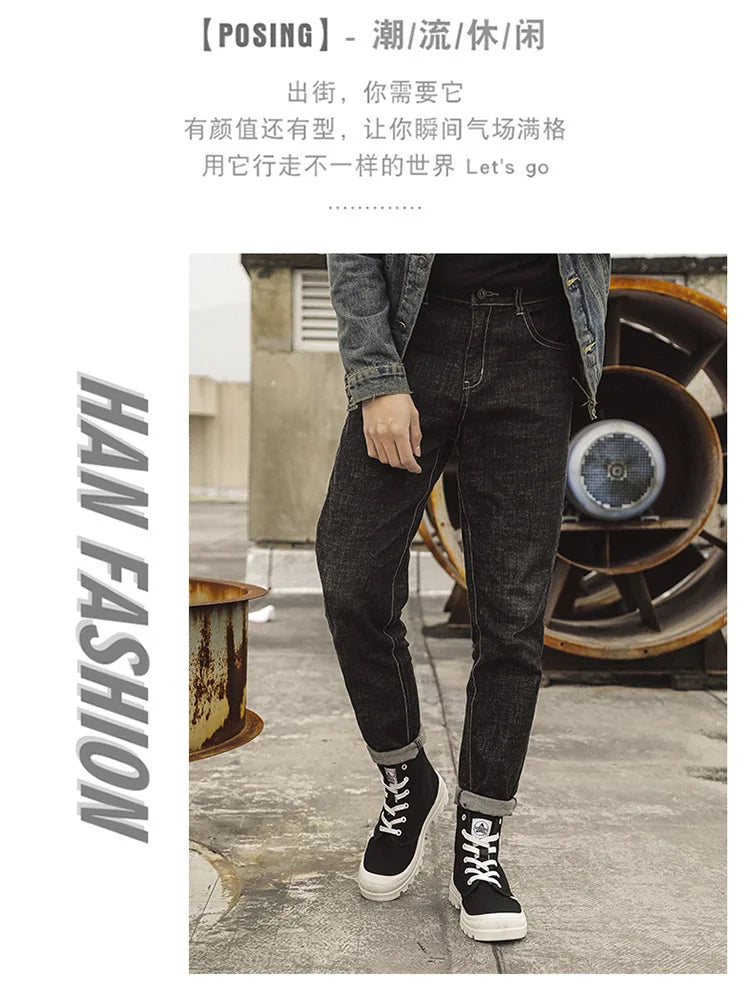 New Fashion High-top Mens Boots Outdoor Comfortable Mens Casual Boots Jungle Mountaineering Men Shoes Wide Bottom Platform Boots