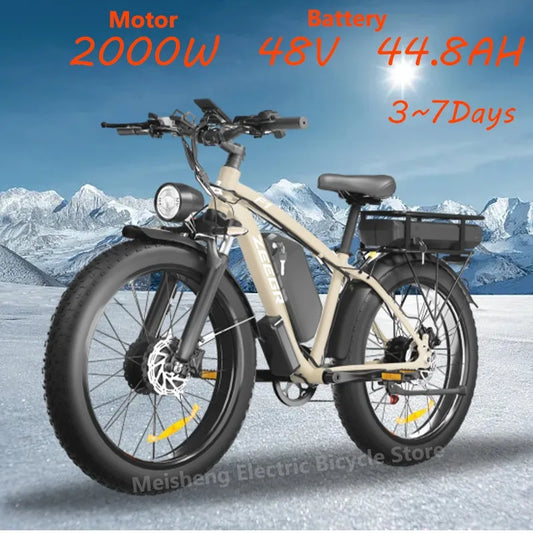 2000W Dual Motor 48v 22.4ah battery Ebike new B1 adult 26 inch tire All terrain Hydraulic brake multi-function Electric Bicycle