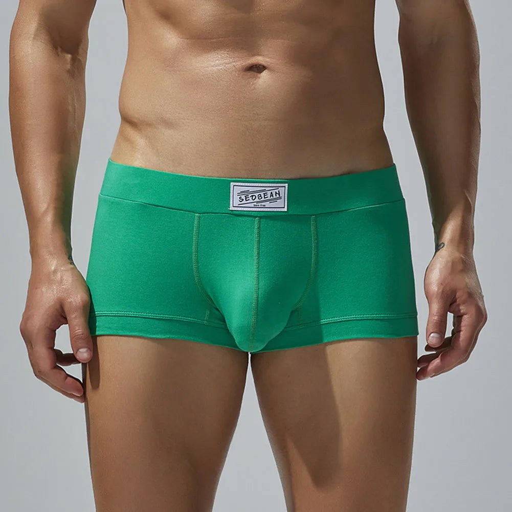 Men Sexy Underwear Boxer Briefs Comfortable Breathable Low Rise Intimates Hot Stretch Male Boxershorts Teenage Underpants