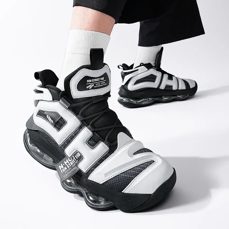 High-quality Mens Basketball Shoes High Street Original Sneakers Men Air Cushioining Rubber Anti Slip Leisure Shoes Male 39-45