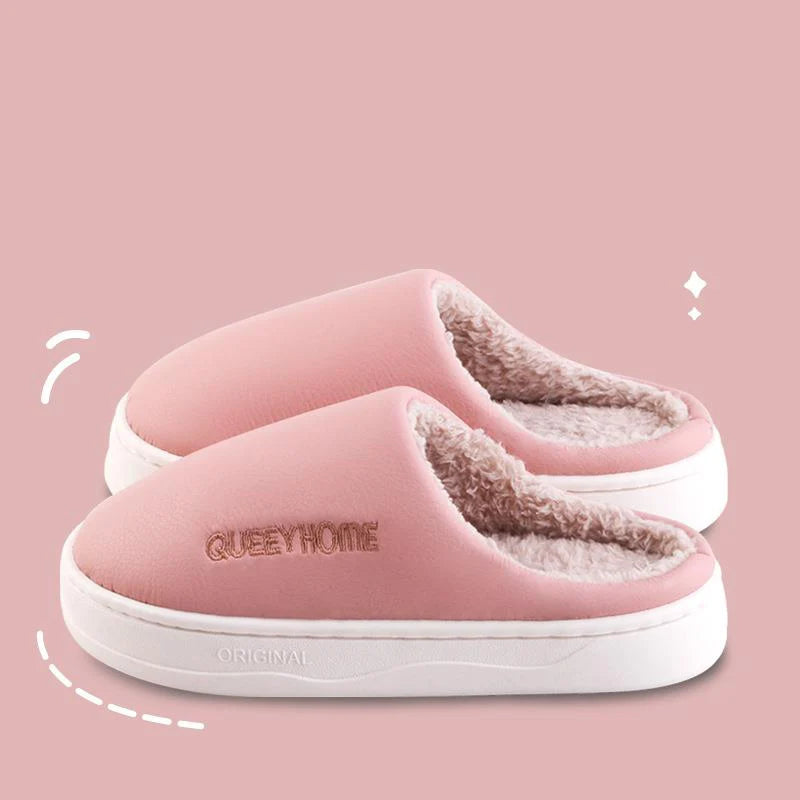 2025 New Winter Slippers for Men & Women: Plush Warm Fleece Lining, Anti-Slip Thick Sole, Indoor Home Comfort