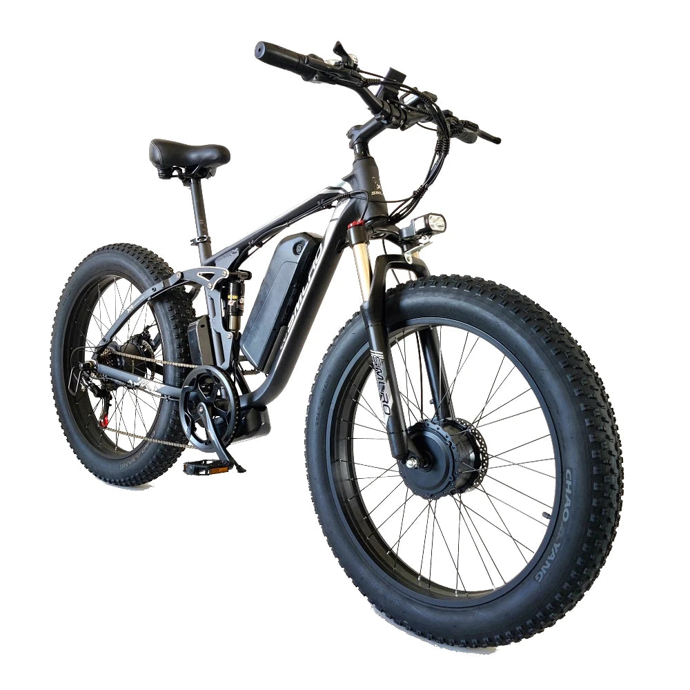 Electric Mountain Bike Dual Motor 2000W 16AH 22.4AH  City Road Bicycle 48V 26inch Fat Tire Adult E Bike  MTB