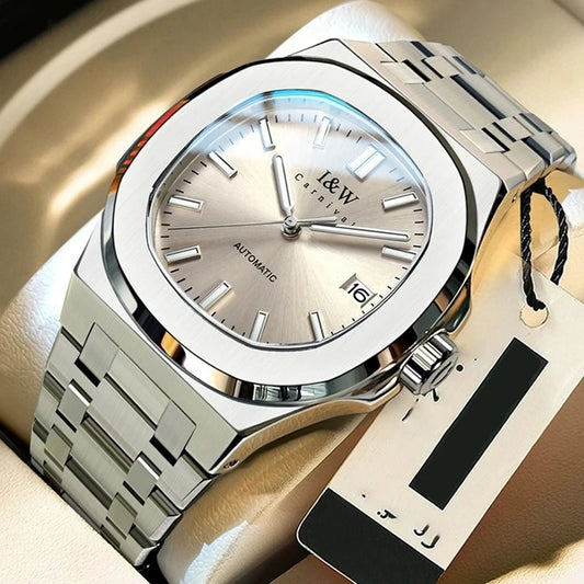 IW Carnival Male Luxury Mechanical Wristwatches Automatic Movement Sapphire Mirror Simple Model Waterproof Luminous Men's Watch
