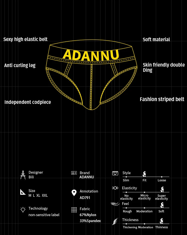 Transparent Men's Sexy Briefs Big U Pouch Underwear For Men Fashion Comfortable Soft Bikini Underpants Solid Color Male Panties