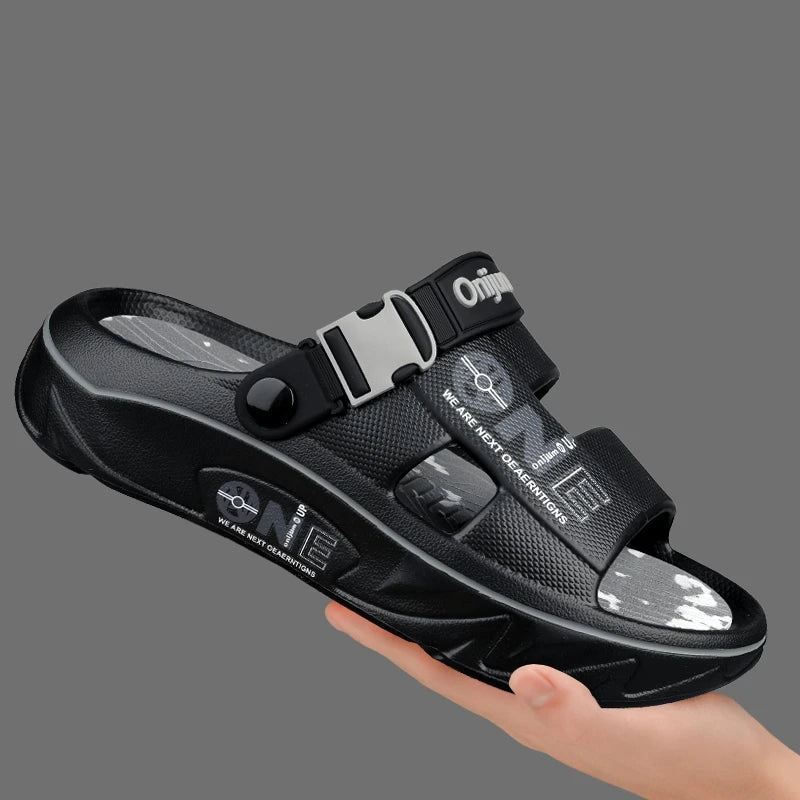 Fashion Men's Slippers Outdoor Sandals Beach Comfortable Soft Slides Clogs Casual Garden Shoes Men Women Indoor Home Slippers