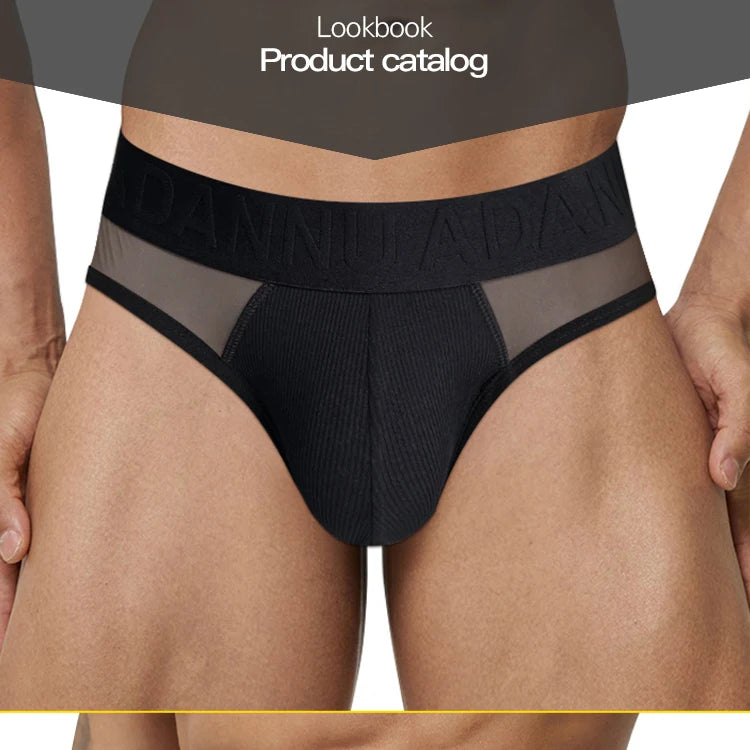 Transparent Men's Sexy Briefs Big U Pouch Underwear For Men Fashion Comfortable Soft Bikini Underpants Solid Color Male Panties