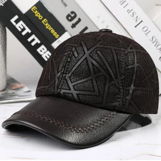 Natural Genuine Leather Hat Autumn Sheepskin Baseball Caps For Men And Women Party Hats Fashion Personality Brands Leather Cap