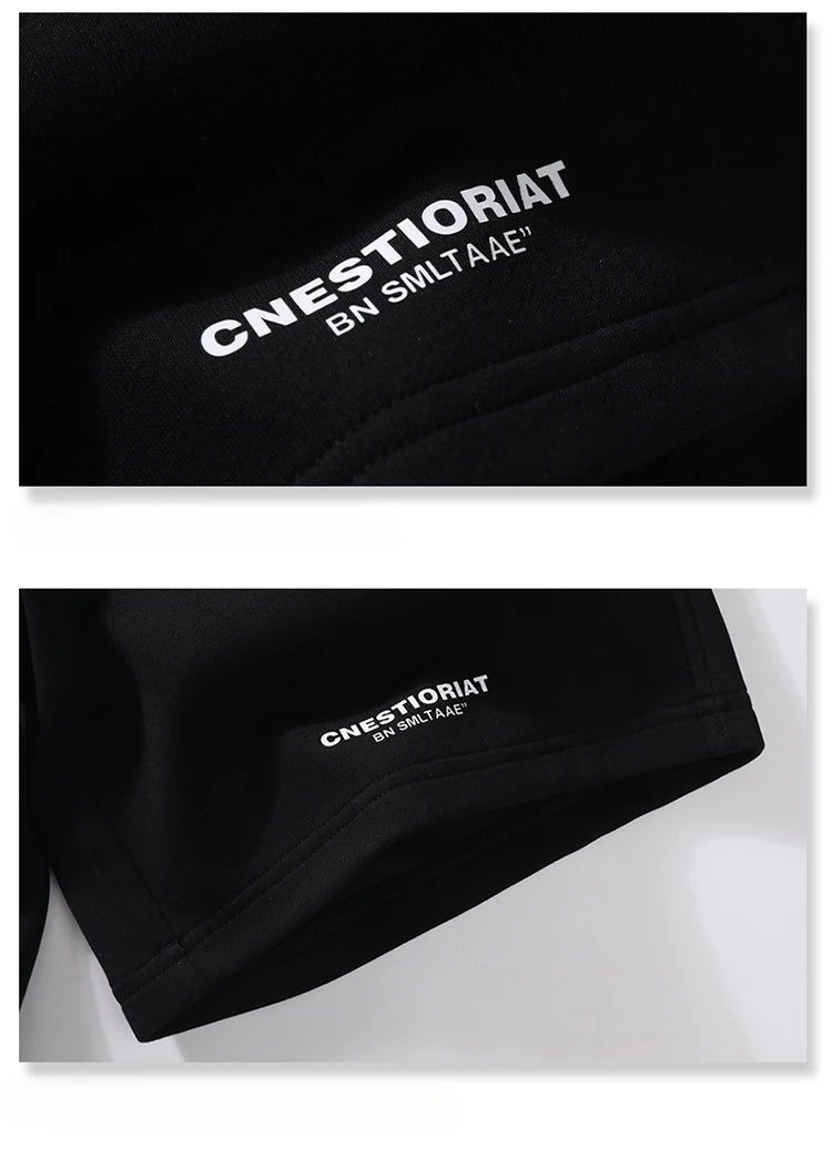 Men's Shorts Streetwear Trend Casual Loose Sporty Knees Length Shorts 2025 Summer New Fashion Stereoscopic Printed Cotton Shorts