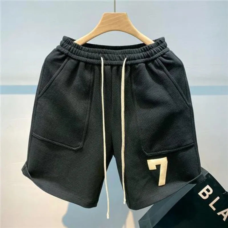 New Men's Shorts Retro Casual Beach Pants Popular Summer Fashion Trend High Street Sports Five-Point Medium Pants Casual Pants