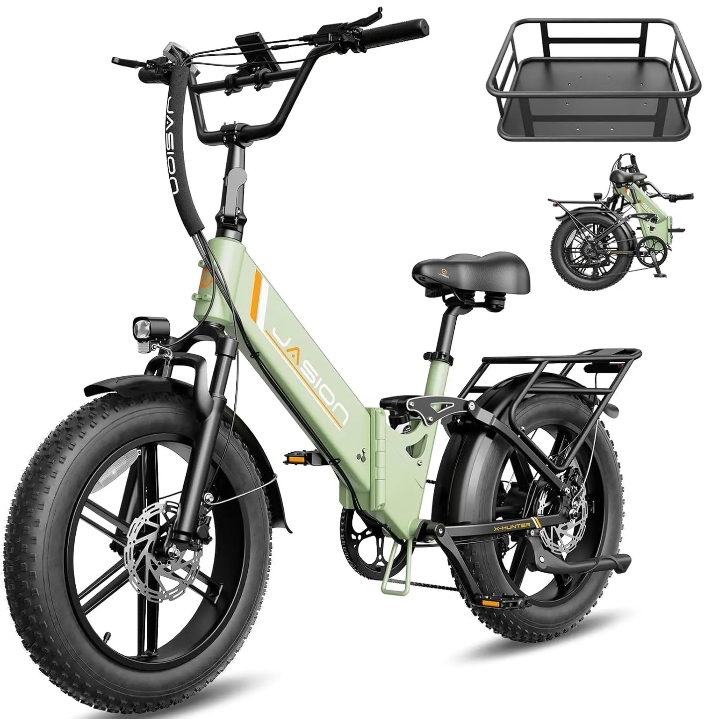 X Hunter ST 20" Electric Bike for Adults,Peak 1400W Motor,30MPH Max Speed Foldable Ebike,71 Miles Range Folding E, Customized