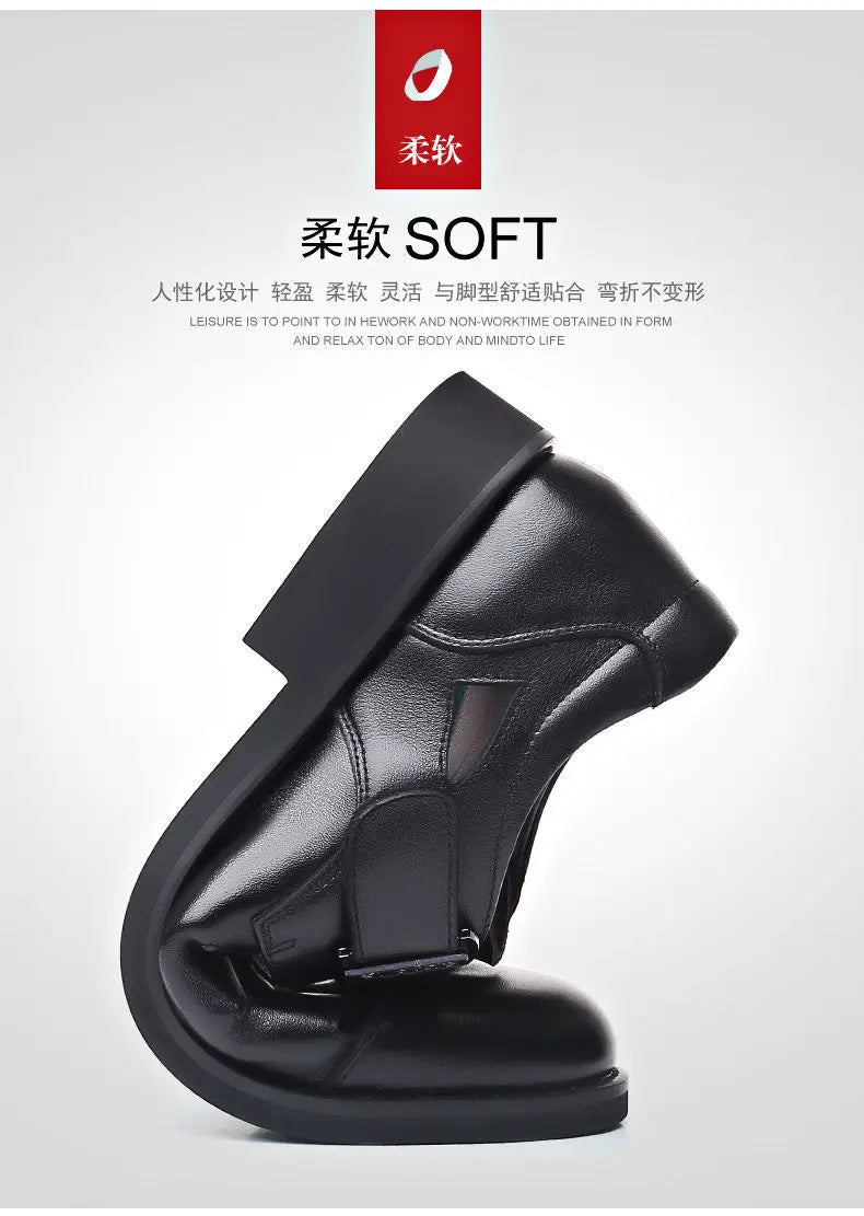 Men's Summer New Style Business Casual Genuine Leather Sandals With Hollow Outsole Anti-Slip Middle-Aged Father Leather Shoes