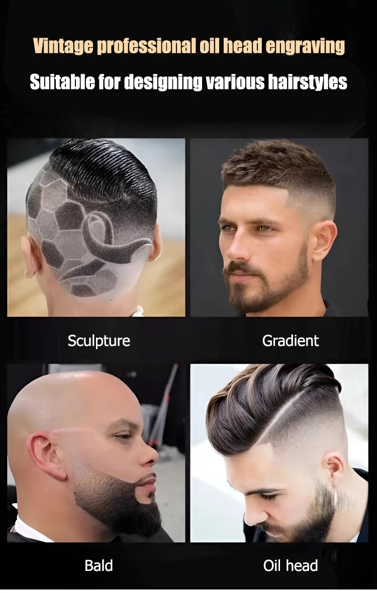 Electric Hair Clipper Trimmer Professional Cordless Haircut Kit with Adjustable Combs For Men Women Kids Home Barber Styling