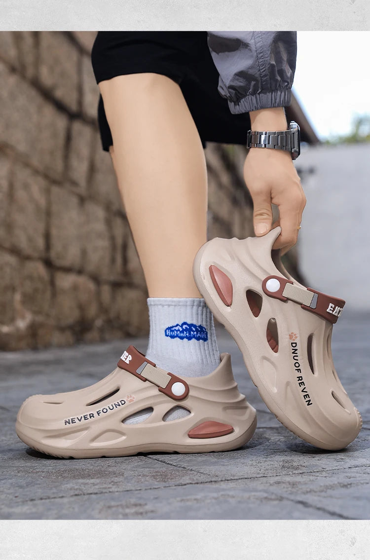 Men's Outdoor Sandals Sport Slippers Beach Slides Breathable Clogs Men Women Casual Garden Shoes Non-slip Men Outdoor Sandals