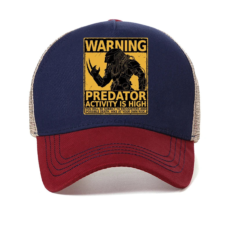 Men caps for men Season Predator Activity is High baseball cap Men Design Vintage Printed Cotton Mesh Breathable trucker hat