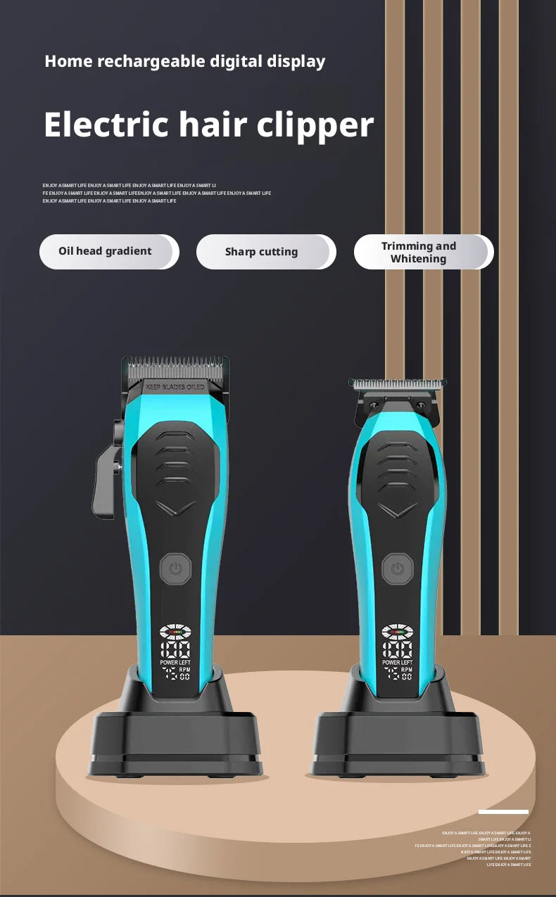 Professional Cordless Hair Clippers for Men, Rechargeable Barber Clippers With Base, Lithium-ion Battery Hair Cutting Machine