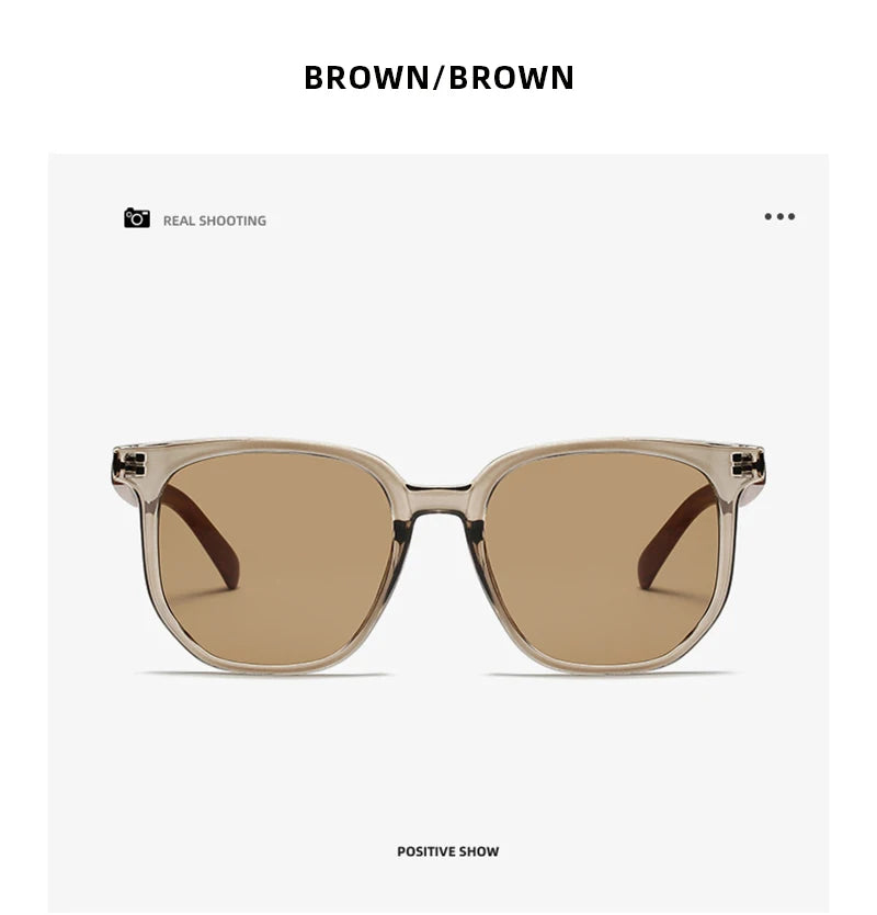 Classic Big Woodgrain Sunglasses Men women Retro Oversize Square Sun Glasses Male Female Fashion Summer Vacation Driving Shades