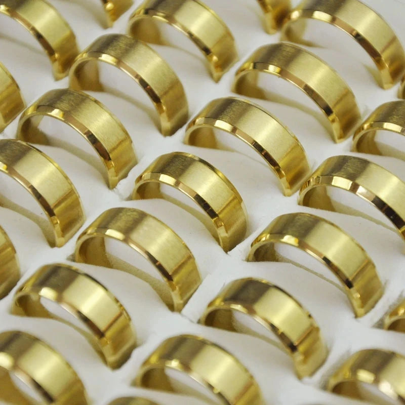 10Pcs/Lot Factory Wholesale Mixed Pattern Style Stainless Steel Ring For Men and Women Jewelry Rings Lot Never Fade