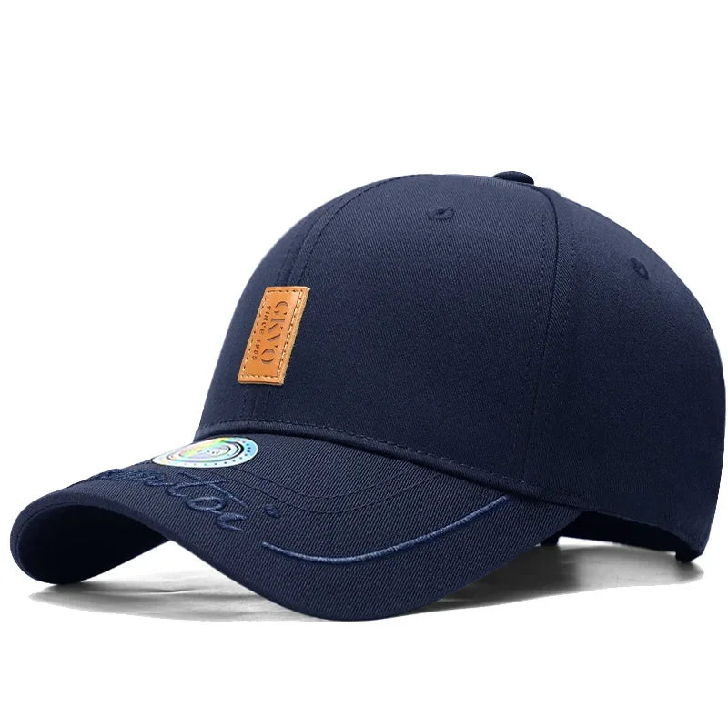 New Baseball Cap For Men Hard Top Big Head Casual Hat Outdoor Sun Cap Women Simple Style
