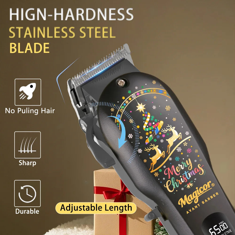 Hair Clippers for Men Professional Cordless Clippers for Hair Cutting Mens for Barber with LED Display for Barbers & Home Use