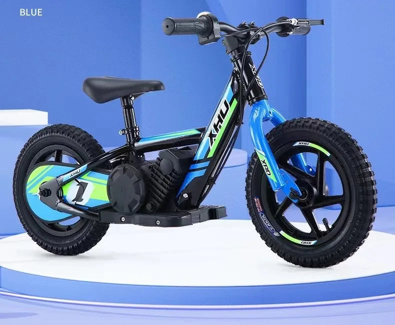 12-inch Children's Electric Bicycle Outdoor Off-road Portable Shock-absorbing Scooter
