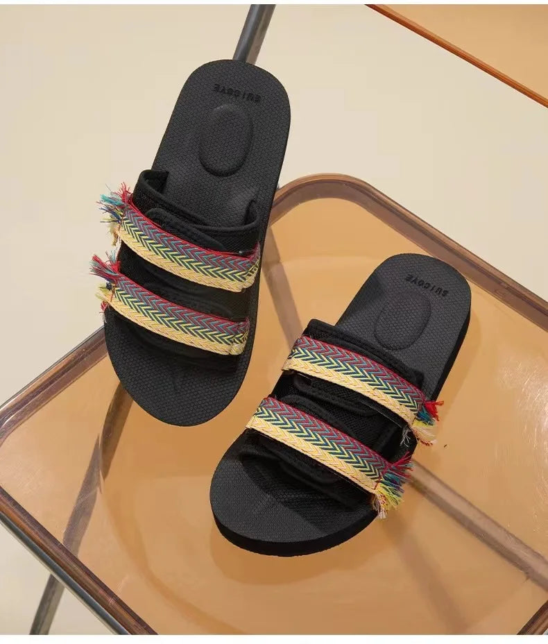 Men Casual Slippers Fashion Indoor Outdoor Beach Women White Sandals Increase Height Round Toe Non-Slip Unisex Zapatos Hombre
